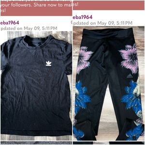 Girls Adorable Addidas top & leggings EUC